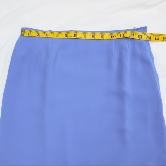 Vintage 70s Manning Silver Blue & White Long Sleeve Skirt Set - Picture 13 of 14